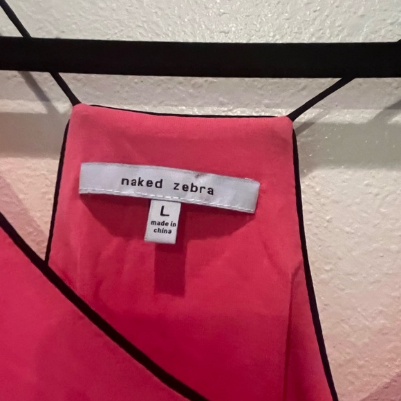 Naked Zebra Pink Asymmetrical Camisole - Picture 3 of 3